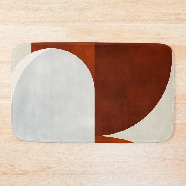Item preview, Terracotta and Ivory Abstract Geometric Minimalist Art designed and sold by FrostyFrisby.