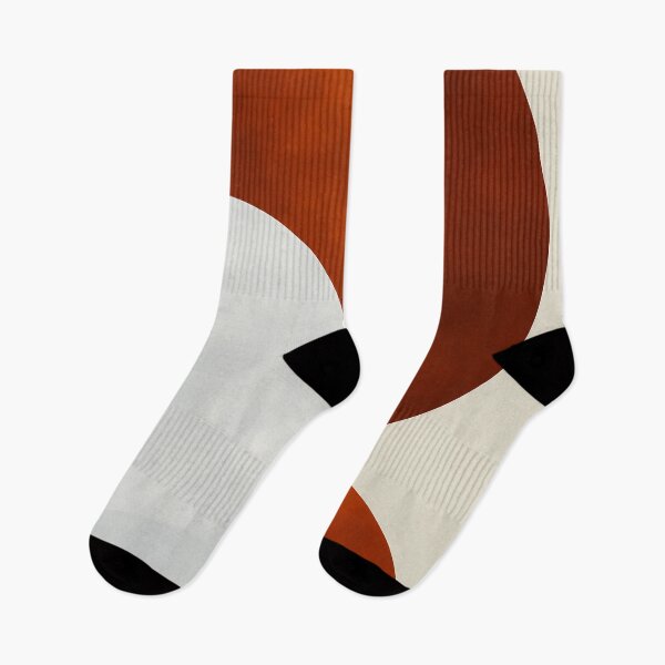 Item preview, Terracotta and Ivory Abstract Geometric Minimalist Art designed and sold by FrostyFrisby.