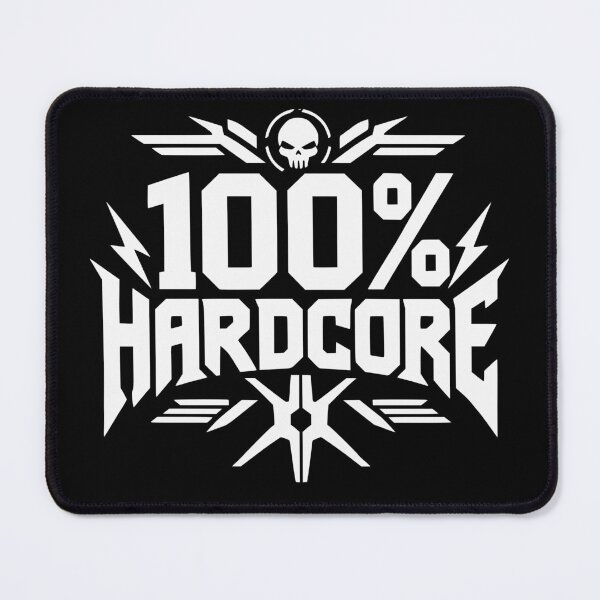 Item preview, 100% HARDCORE hardcore techno rave skull design designed and sold by FeverVoid.