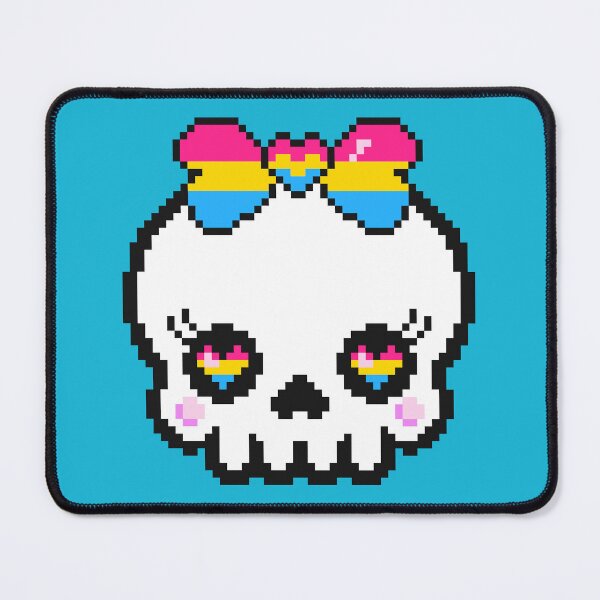 Item preview, Pixel Heart Skull (Pansexual) designed and sold by Wyrd Witchy Ways.