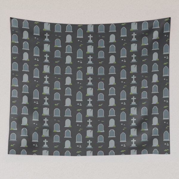 Item preview, Tombstone Row - Minimal Seamless Halloween Pattern designed and sold by inkaylindesign.