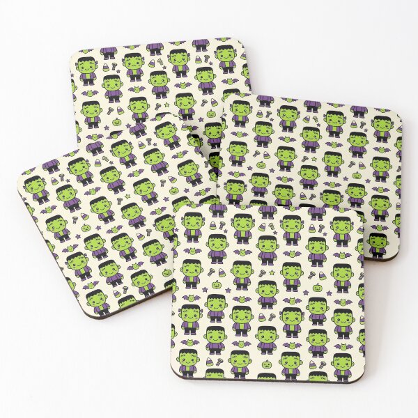 Item preview, Frankie Friends - Cute Kawaii Seamless Halloween Pattern designed and sold by inkaylindesign.
