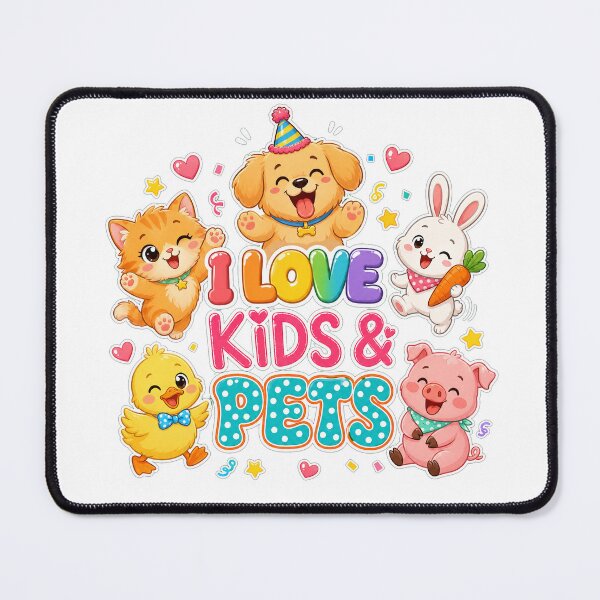 Item preview, I Love Kids & Pets - Cute Funny Animals Kawaii Design designed and sold by Atlant11.