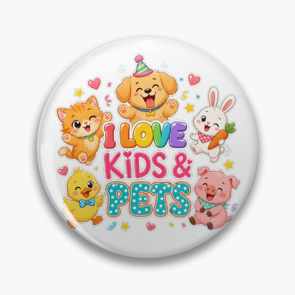 Item preview, I Love Kids & Pets - Cute Funny Animals Kawaii Design designed and sold by Atlant11.