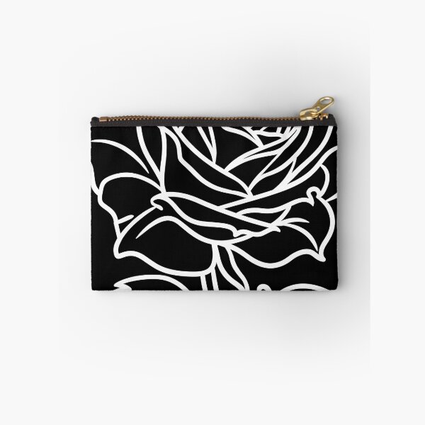 Item preview, Elegant White Rose Line Art on Black designed and sold by FrostyFrisby.