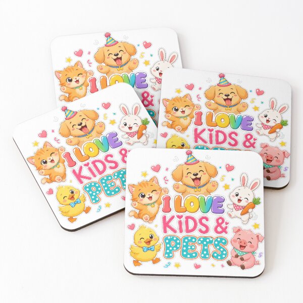 Item preview, I Love Kids & Pets - Cute Funny Animals Kawaii Design designed and sold by Atlant11.