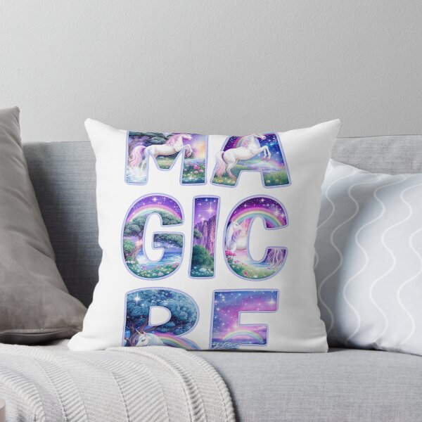 Item preview, Magic Unicorn Rainbow fantasy Starry Forest Typography  designed and sold by LC&LCPlatform.