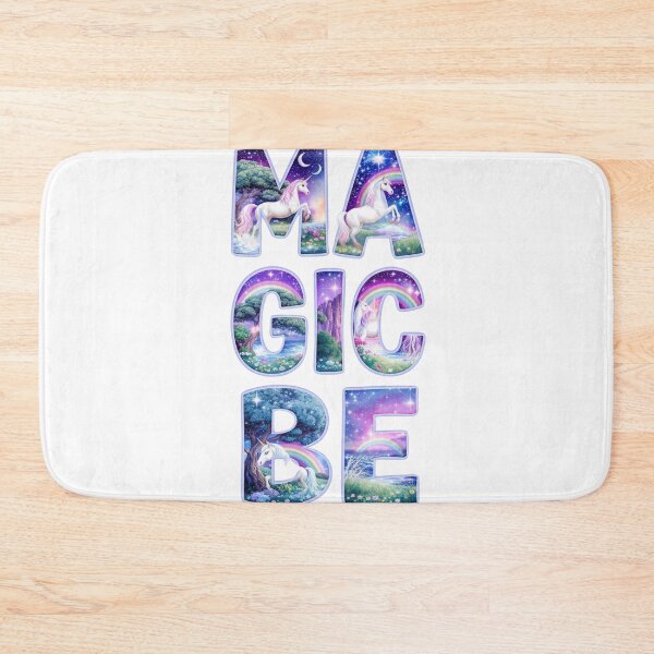 Item preview, Magic Unicorn Rainbow fantasy Starry Forest Typography  designed and sold by LC&LCPlatform.