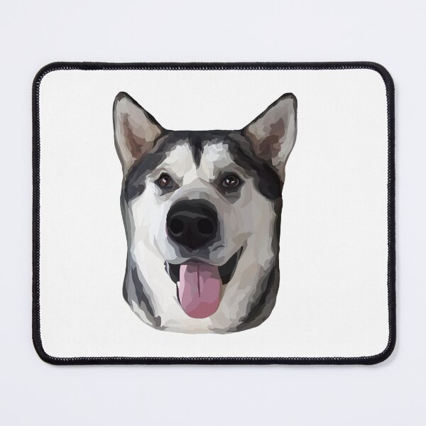 Item preview, Geometric Alaskan Malamute Portrait – Black and White Dog Art, Transparent Background  designed and sold by Wheel and Woof.