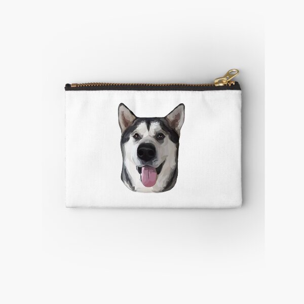 Item preview, Geometric Alaskan Malamute Portrait – Black and White Dog Art, Transparent Background  designed and sold by Wheel and Woof.