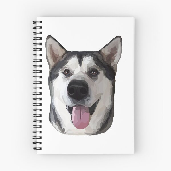 Item preview, Geometric Alaskan Malamute Portrait – Black and White Dog Art, Transparent Background  designed and sold by Wheel and Woof.