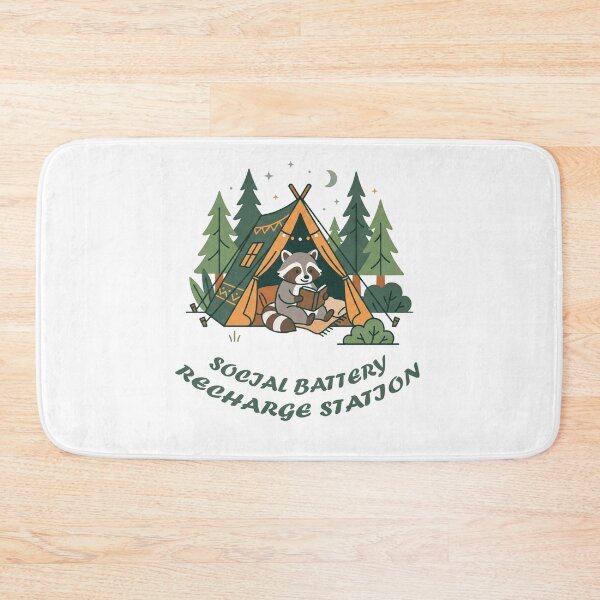 Item preview, Chief Introvert Recharge Station Funny Camping Raccoon designed and sold by fowzi shokri.