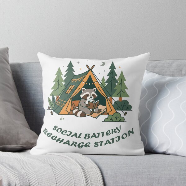Item preview, Chief Introvert Recharge Station Funny Camping Raccoon designed and sold by fowzi shokri.