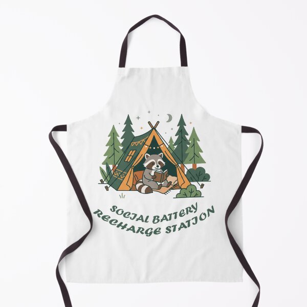 Item preview, Chief Introvert Recharge Station Funny Camping Raccoon designed and sold by fowzi shokri.