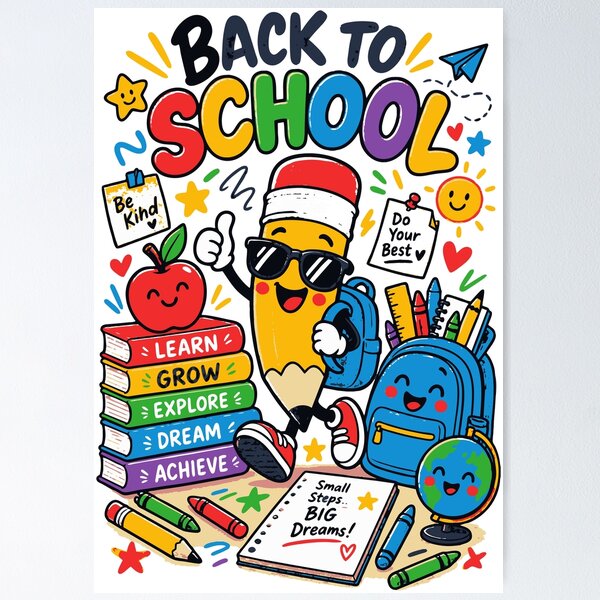 Item preview, Back to School | Cute Pencil Elementary School Kids Design designed and sold by Sunday.Supply.
