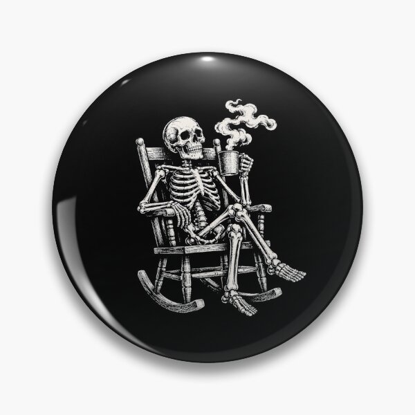 Item preview, Retro Skeleton Relaxing With Coffee designed and sold by Moizento.
