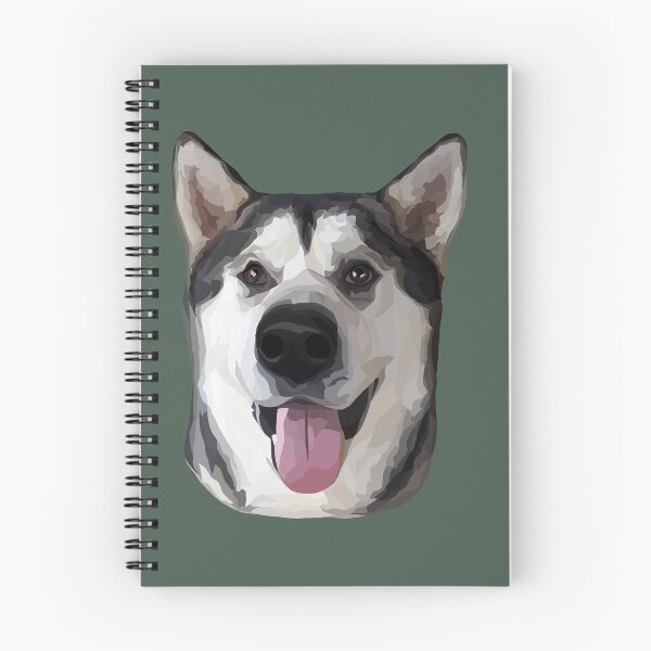 Item preview, Geometric Alaskan Malamute Portrait – Black and White Dog Art designed and sold by Wheel and Woof.