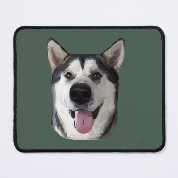 Item preview, Geometric Alaskan Malamute Portrait – Black and White Dog Art designed and sold by Wheel and Woof.