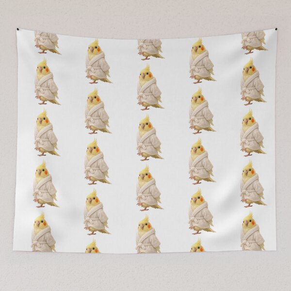 Item preview, Plush Bathrobe Lutino Cockatiel designed and sold by Sillytoe.