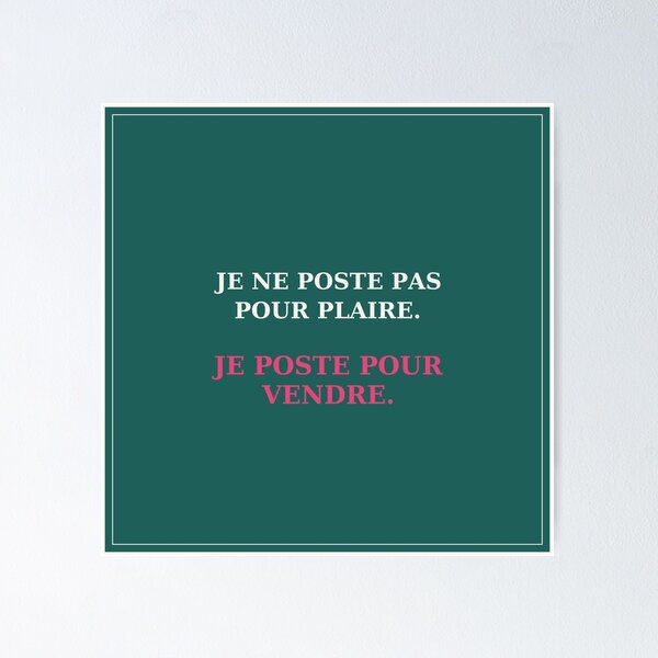 Item preview, I don't post to please, I post to sell - Business quote designed and sold by VYNCERA.