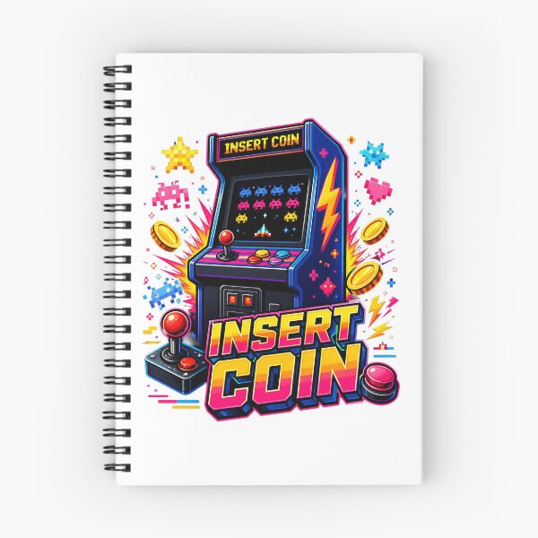 Item preview, Insert Coin Retro Arcade Gamer Vintage Video Game Design. designed and sold by The-T-In-Retro.