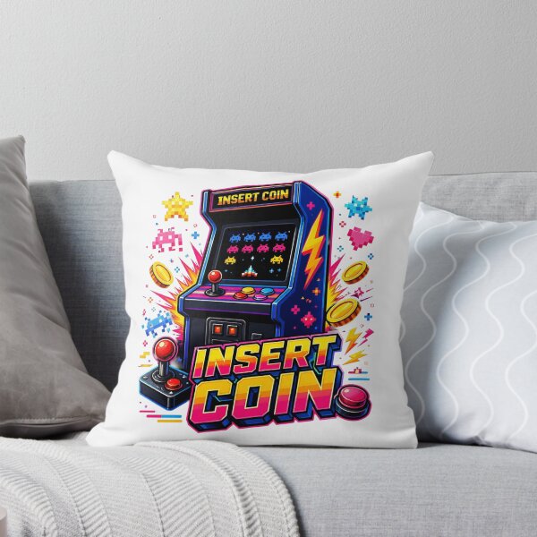 Item preview, Insert Coin Retro Arcade Gamer Vintage Video Game Design. designed and sold by The-T-In-Retro.