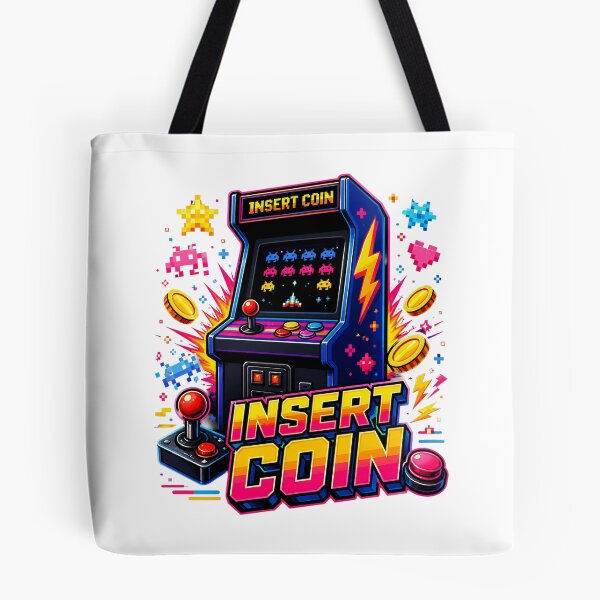 Item preview, Insert Coin Retro Arcade Gamer Vintage Video Game Design. designed and sold by The-T-In-Retro.