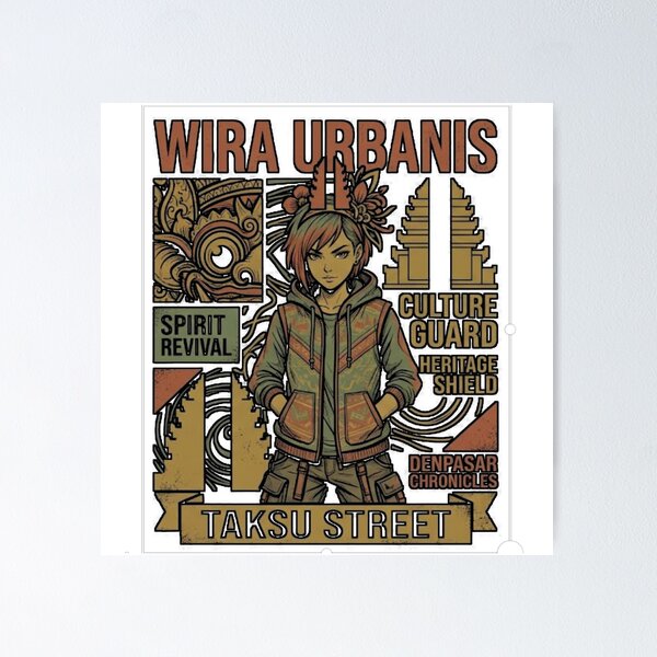 Item preview, Taksu Street Wira Urban – Balinese Culture Guardian designed and sold by cannsuh.