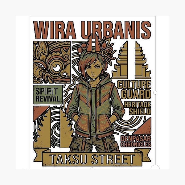 Item preview, Taksu Street Wira Urban – Balinese Culture Guardian designed and sold by cannsuh.