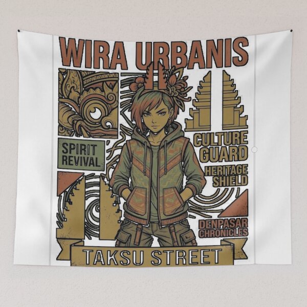 Item preview, Taksu Street Wira Urban – Balinese Culture Guardian designed and sold by cannsuh.