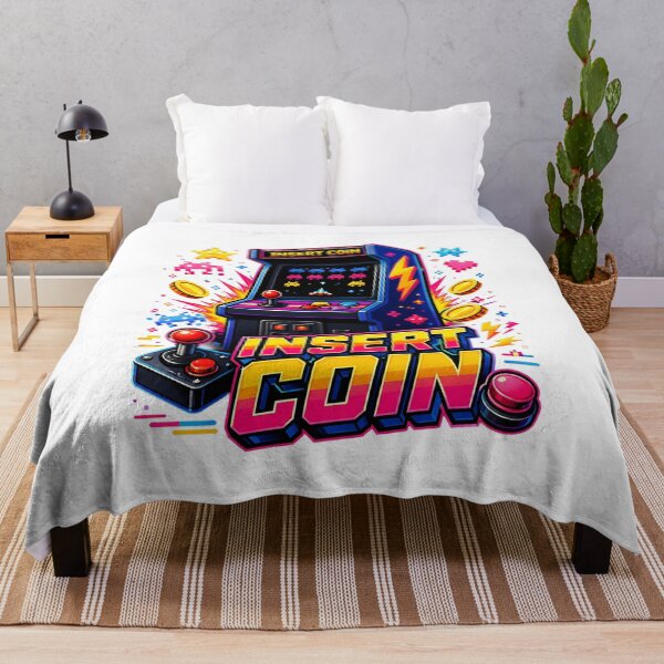 Item preview, Insert Coin Retro Arcade Gamer Vintage Video Game Design. designed and sold by The-T-In-Retro.