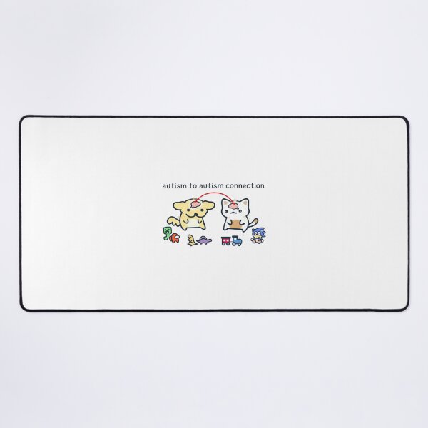 Item preview, Autism to Autism Connection Dog and Cat Neurodivergent Humor Artwork designed and sold by GeekMix.