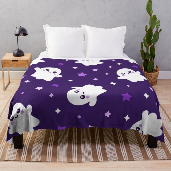 Item preview, Cute Ghost Party - Cute Kawaii Seamless Halloween Pattern designed and sold by inkaylindesign.