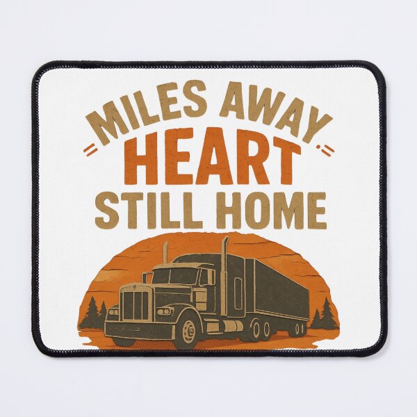 Item preview, Vintage Trucker Miles Away Heart Still Home designed and sold by Haque Desigens.