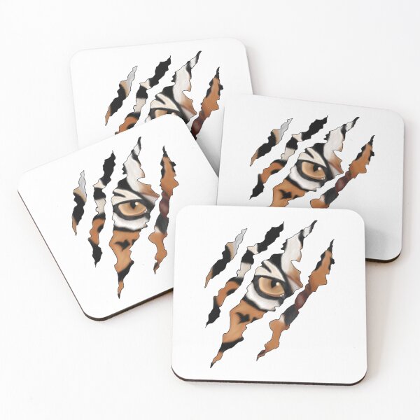Item preview, Tiger Eye Claw Marks Scratch Ripped Graphic Illustration designed and sold by Koussgh.