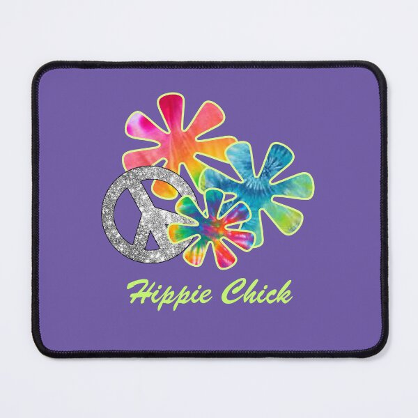 Item preview, Hippie Chick, Hippies, 60's, Retro Tie-Dye Flowers Peace Sign designed and sold by classic car craze.