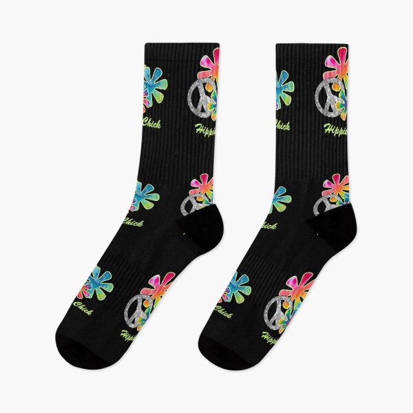 Item preview, Hippie Chick, Hippies, 60's, Retro Tie-Dye Flowers Peace Sign designed and sold by classic car craze.