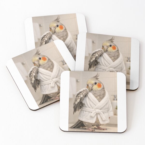 Item preview, Cozy Bathrobe Pearl Cockatiel designed and sold by Sillytoe.