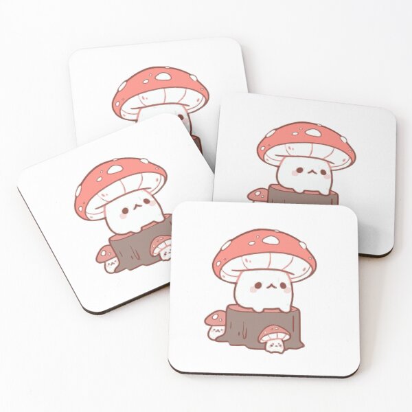 Item preview, Mushroom Family Sitting on a Tree Cute Woodland Nature Artwork designed and sold by GeekMix.