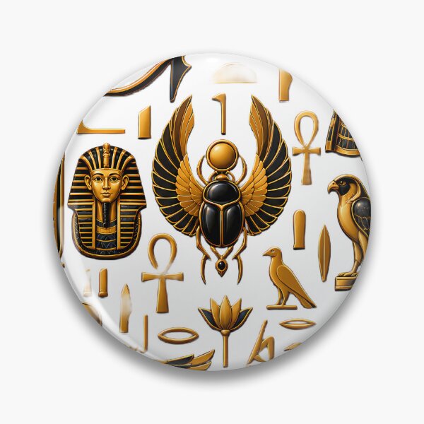 Item preview, Egyptian Hieroglyphs Gold Pattern | Ancient Egypt designed and sold by SupernovaNote.