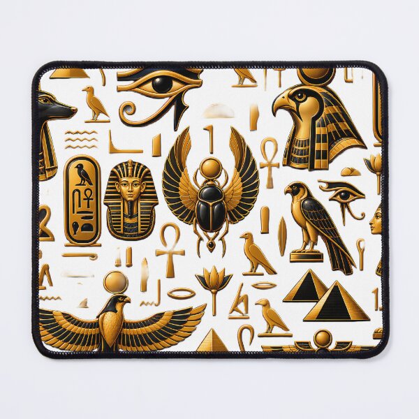 Item preview, Egyptian Hieroglyphs Gold Pattern | Ancient Egypt designed and sold by SupernovaNote.