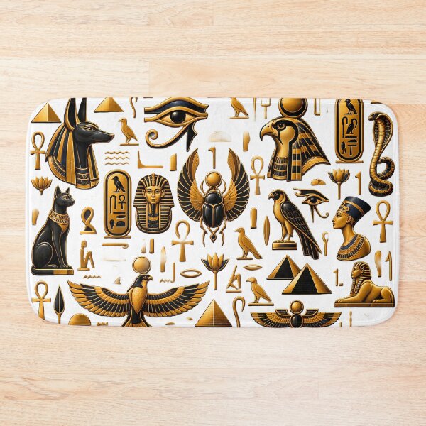 Item preview, Egyptian Hieroglyphs Gold Pattern | Ancient Egypt designed and sold by SupernovaNote.