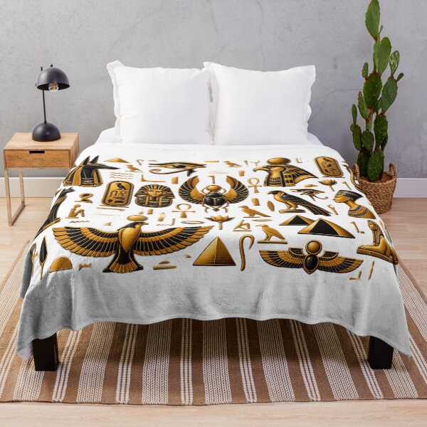 Item preview, Egyptian Hieroglyphs Gold Pattern | Ancient Egypt designed and sold by SupernovaNote.
