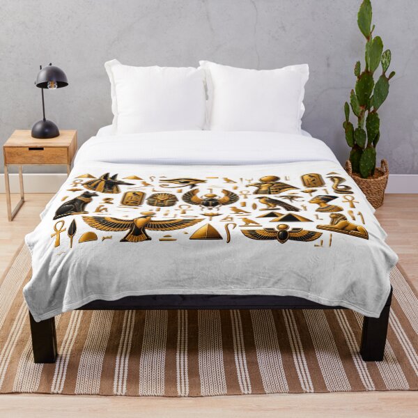 Item preview, Egyptian Hieroglyphs Gold Pattern | Ancient Egypt designed and sold by SupernovaNote.