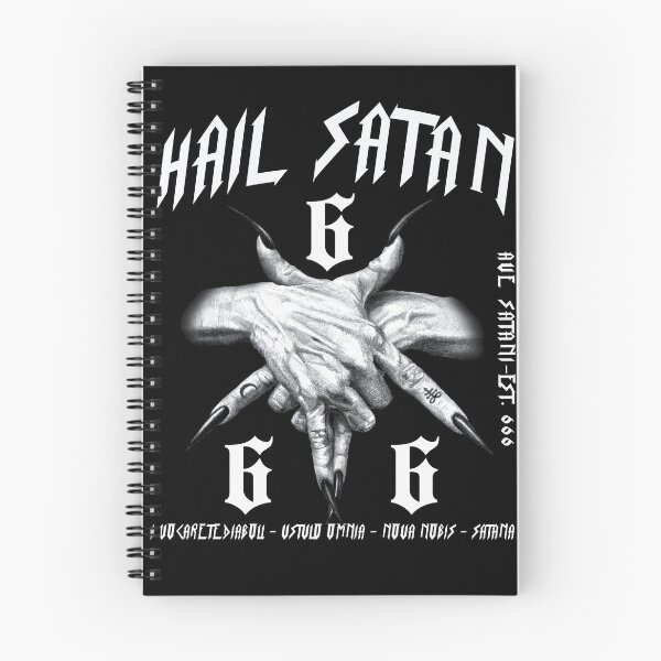 Item preview, Hail Satan Est 666 Occult Gothic Pagan Metalhead Biker designed and sold by Reign Of Darkness.