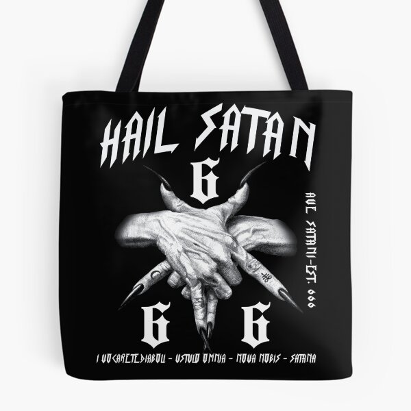 Item preview, Hail Satan Est 666 Occult Gothic Pagan Metalhead Biker designed and sold by Reign Of Darkness.