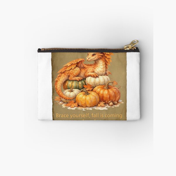 Item preview, Brace Yourself, Fall Is Coming - Cute Autumn Pumpkin Dragon designed and sold by Neurospicy Trolls.