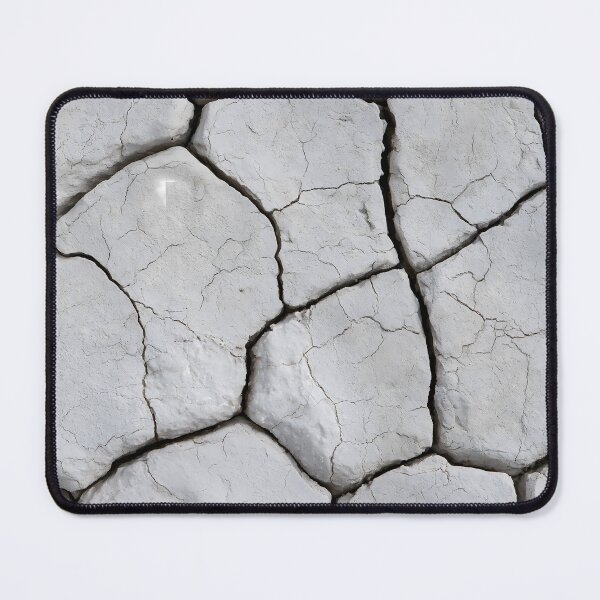 Item preview, White Cracked Earth Texture – Minimalist Natural Stone Pattern designed and sold by FrostyFrisby.