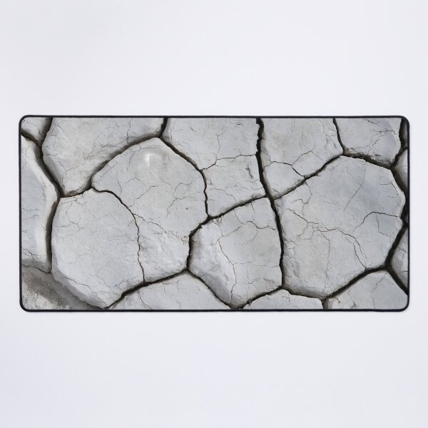 Item preview, White Cracked Earth Texture – Minimalist Natural Stone Pattern designed and sold by FrostyFrisby.