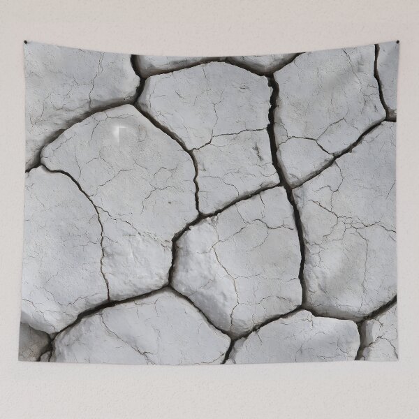 Item preview, White Cracked Earth Texture – Minimalist Natural Stone Pattern designed and sold by FrostyFrisby.